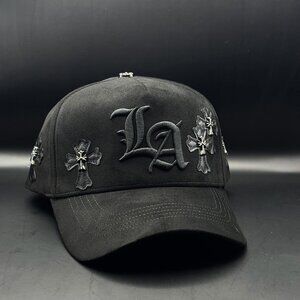 ThrityOne Hats " LA Chrome Black In Black Silver " 🙂‍↔️